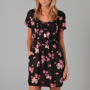 Juicy Couture Silk Scattered Blooms Dress